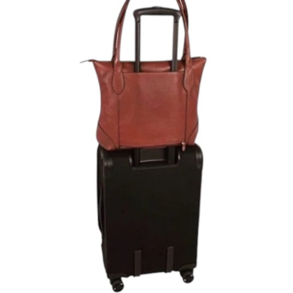 Lodis Kiera Pebble Leather Travel Tote Shoulder Bag - Golden Tan - Picture 6 of 14